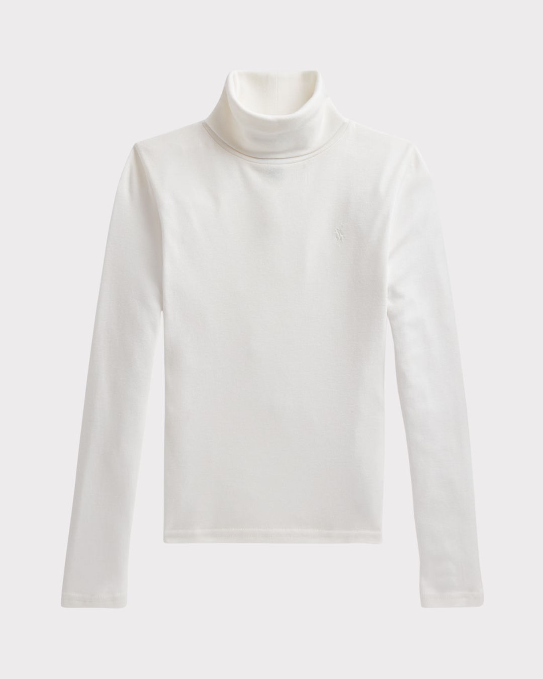 Ribbed cotton-blend turtleneck