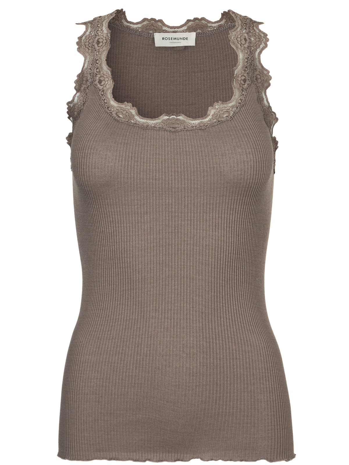 Silk top with lace