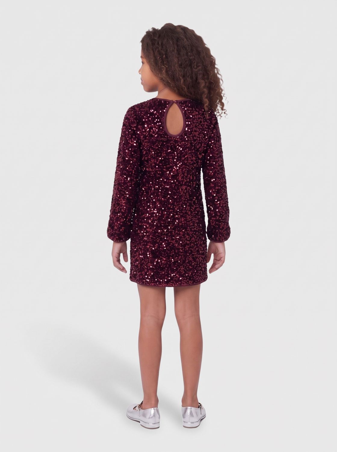 Kogconfidence Ls Seq Flrd Dress Jrs Grl