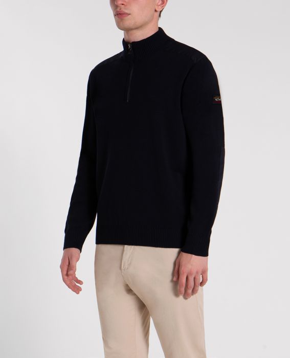 Wool half zip sweater