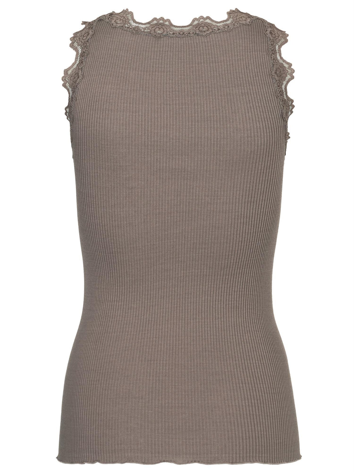 Silk top with lace