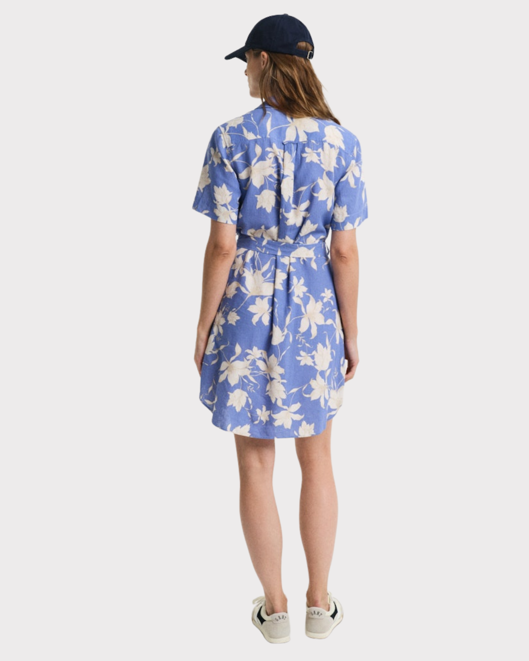 Reg linen floral print dress