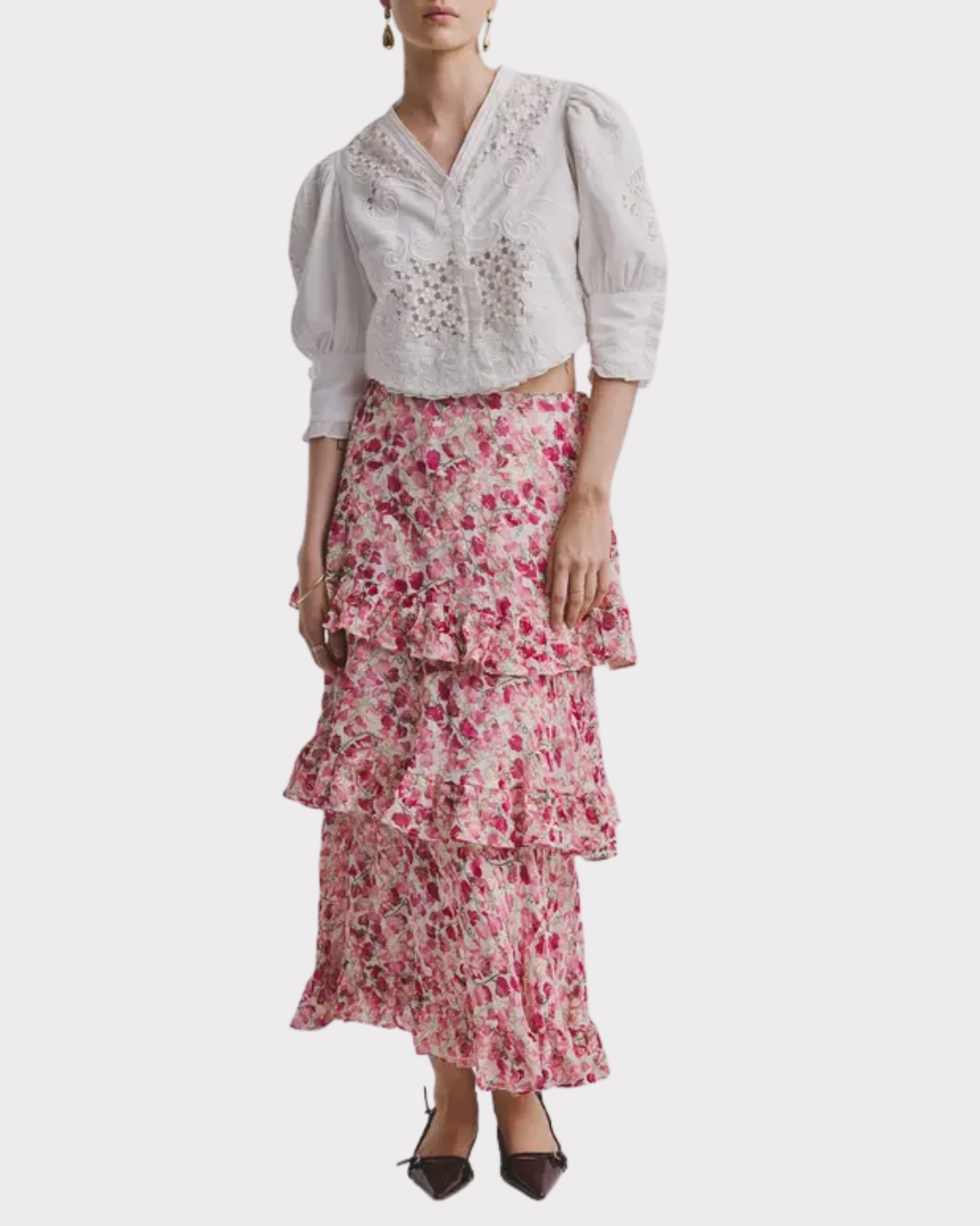 Georgette Ruffle Skirt