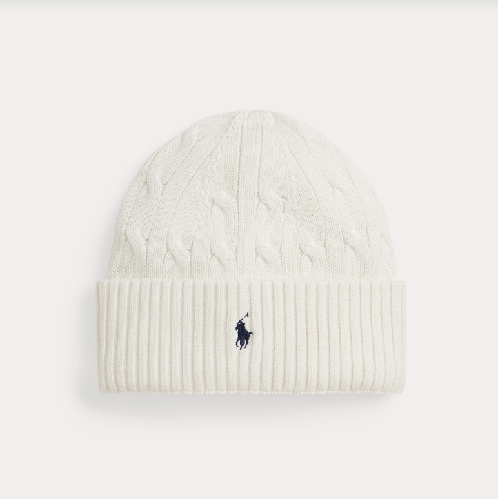 Cable-Knit Cotton Hat