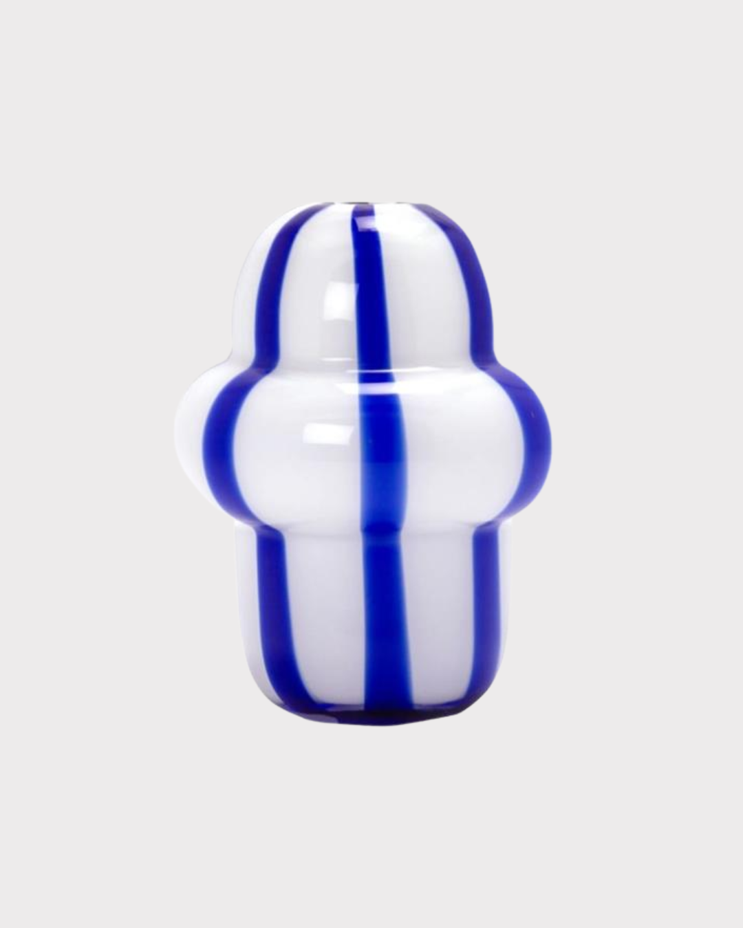 Vase bolche blå/hvit