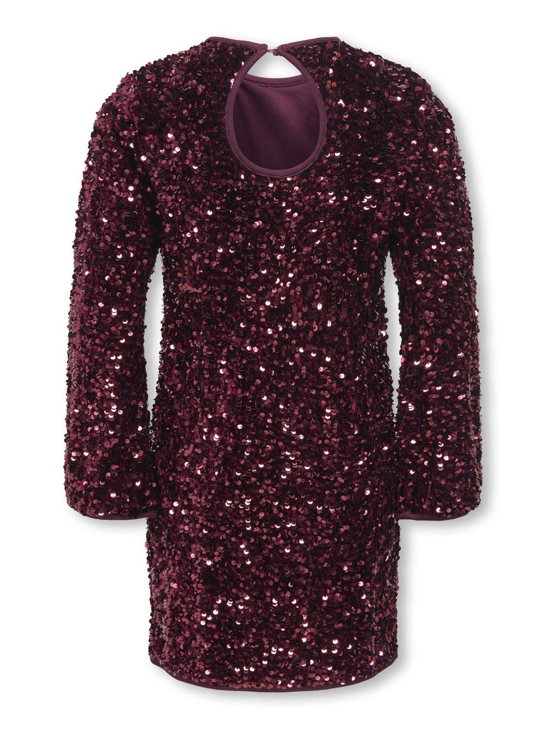 Kogconfidence Ls Seq Flrd Dress Jrs Grl