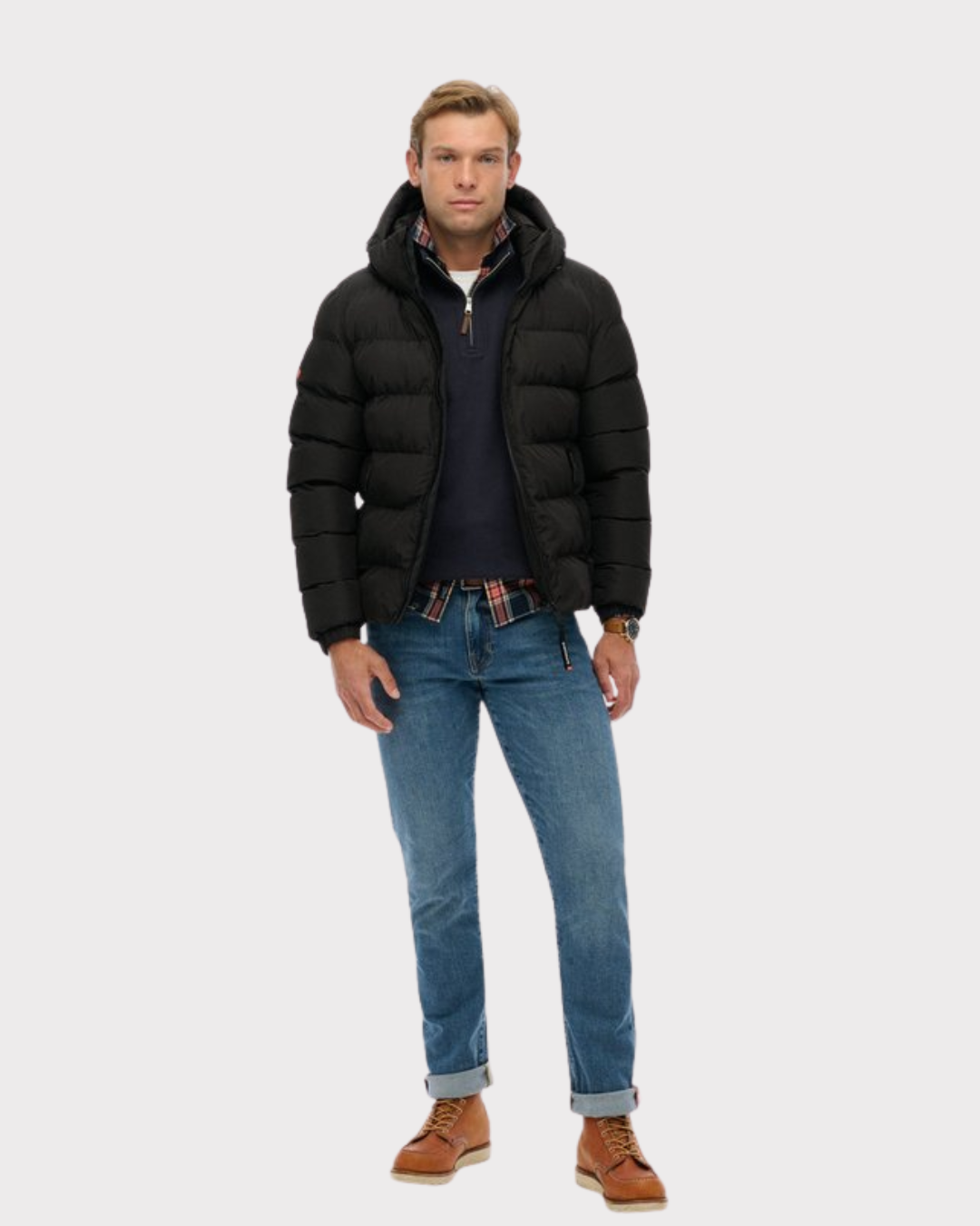 Hooded Sports Puffer Jacket
