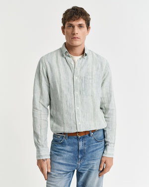 Reg Linen stripe shirt