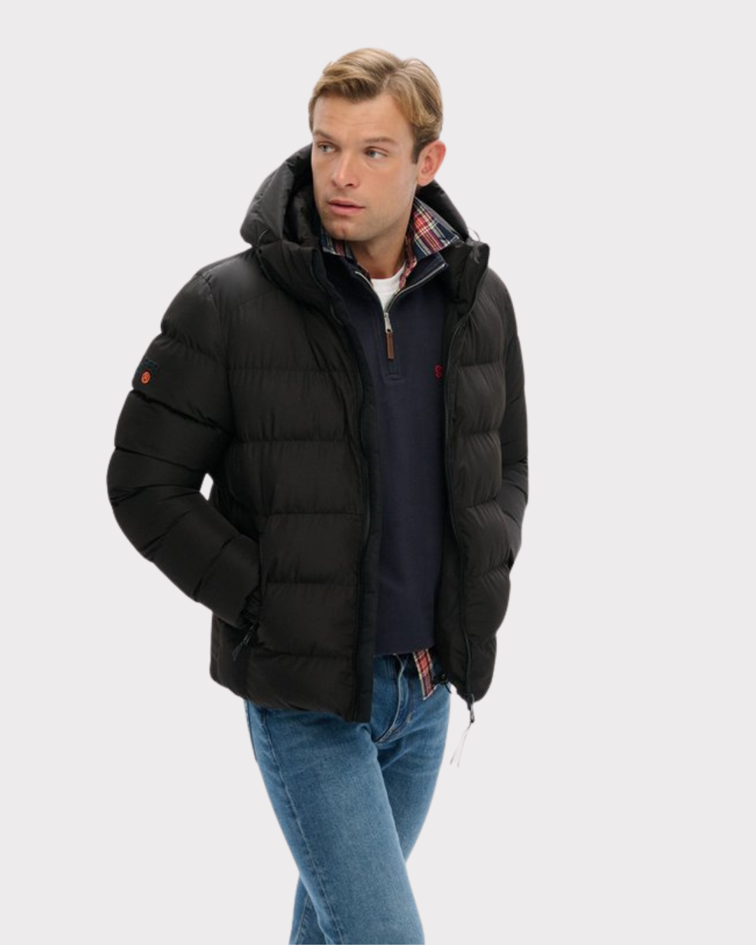Hooded Sports Puffer Jacket