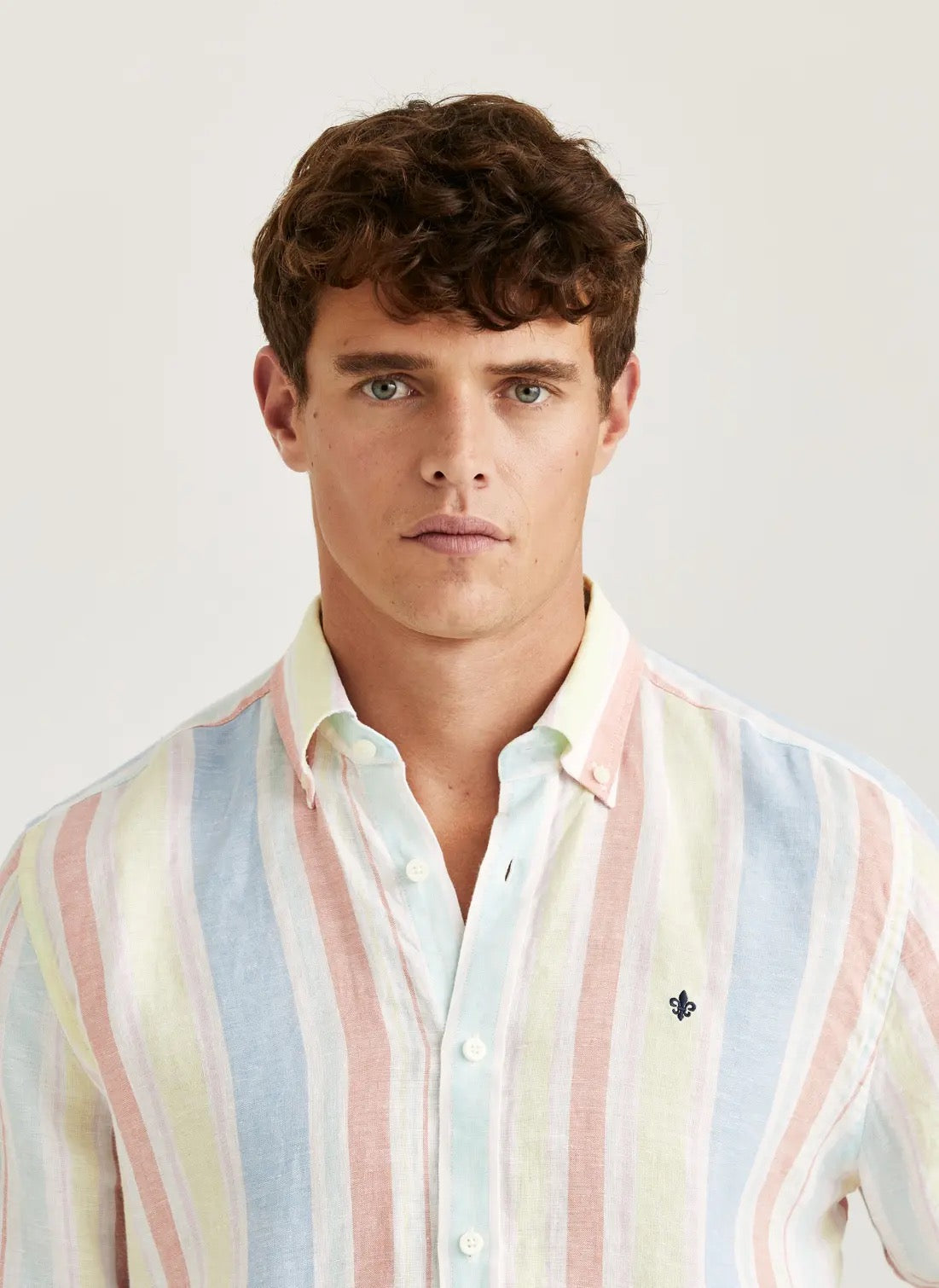 happy linen stripe shirt