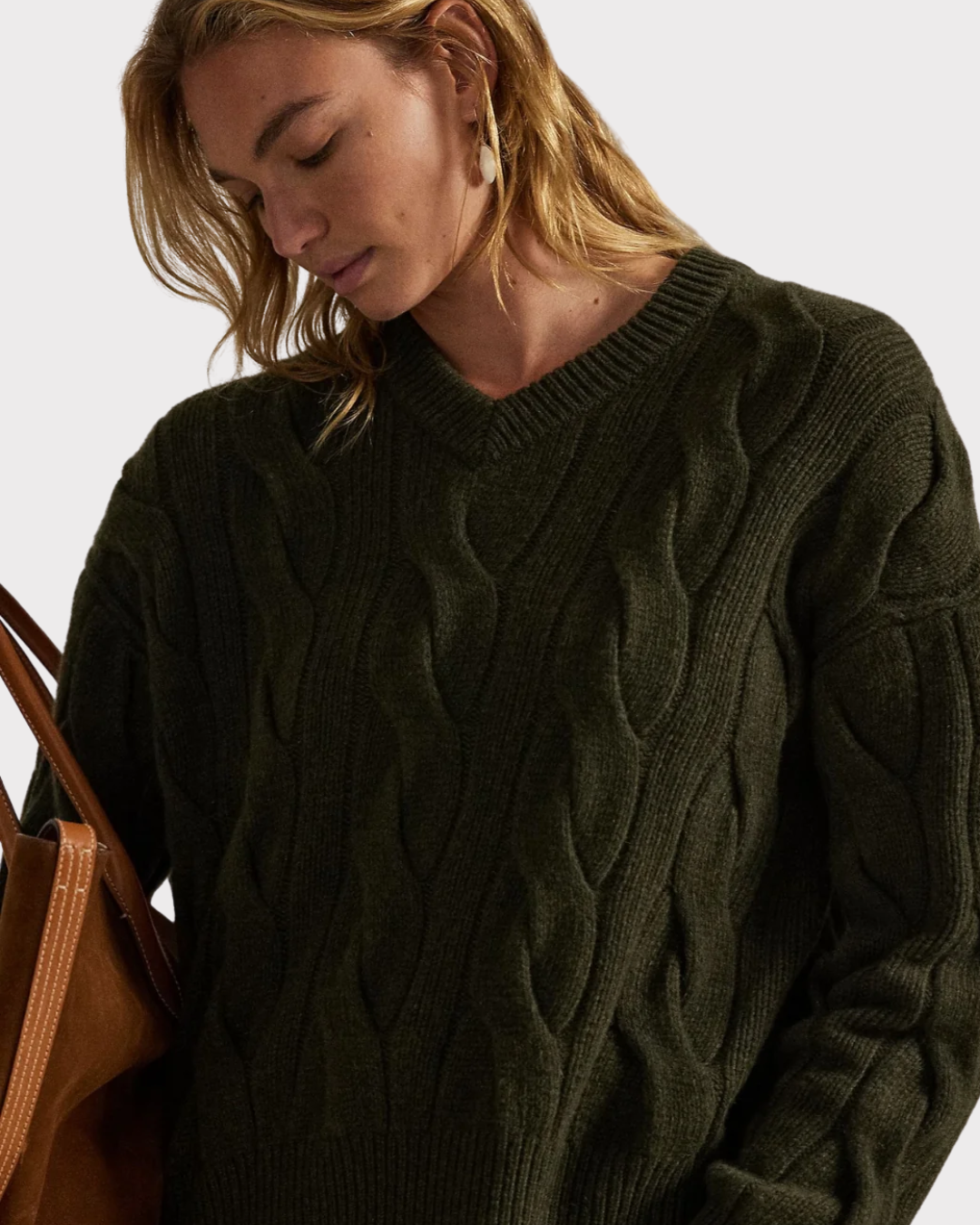 Cable knit wool-cashmere