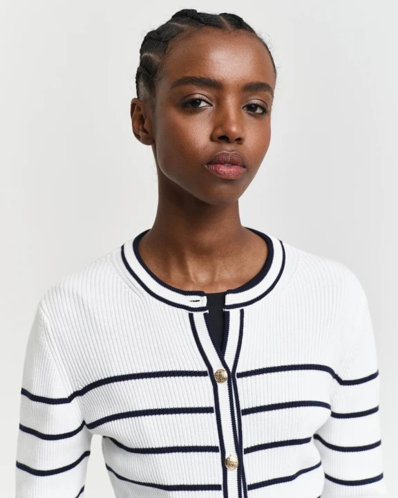 Ribbed Breton cardigan