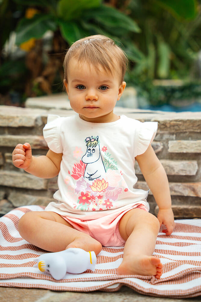 Moomin floral wreath shorts set