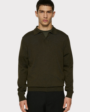 Kai knitted merino polo