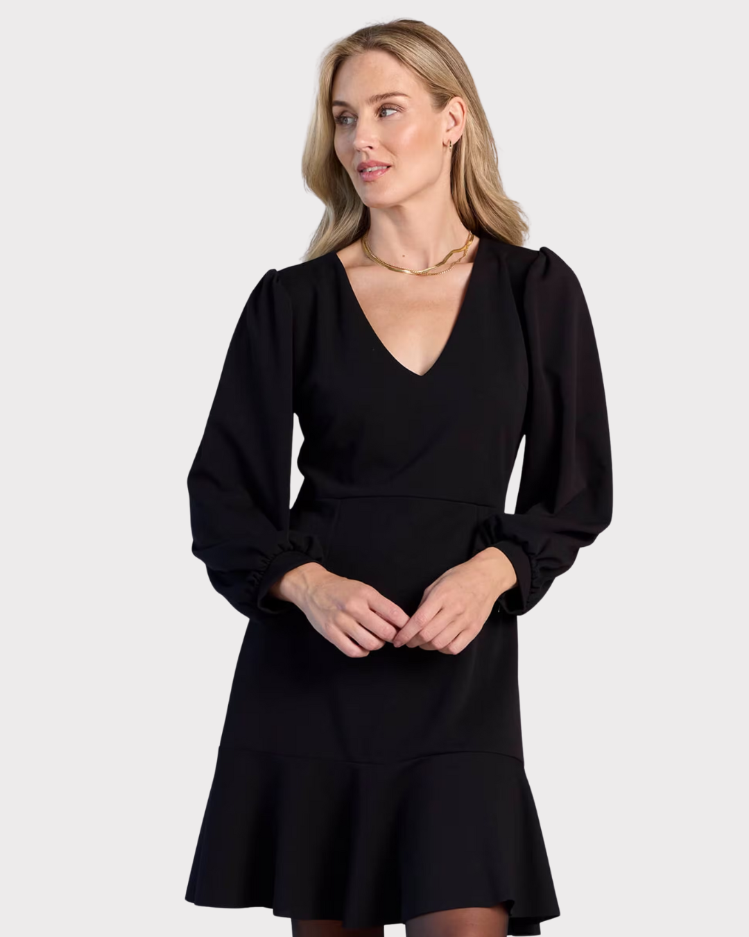 Cissy V L/S Scuba Crepe