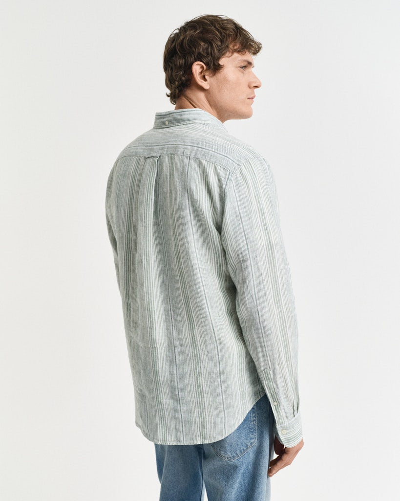 Reg Linen stripe shirt